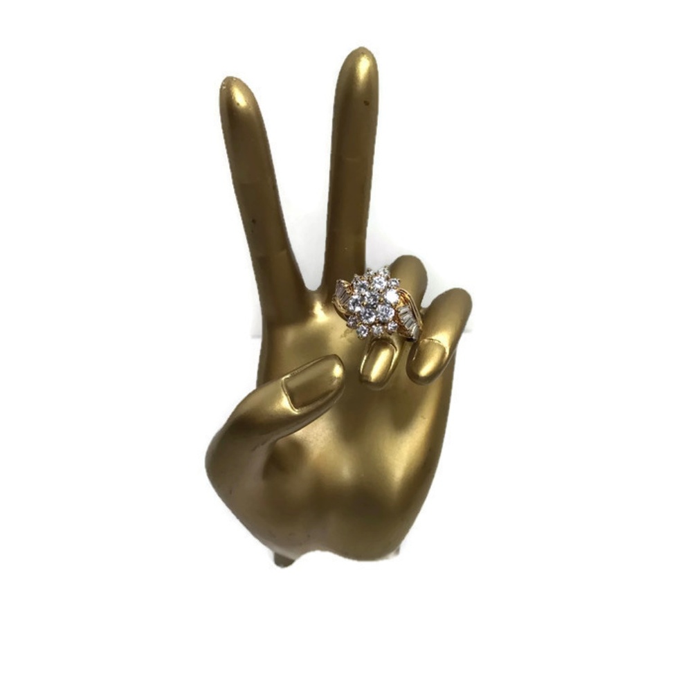 HSN Absolute Cubic Zirconia Sterling Cocktail Ring